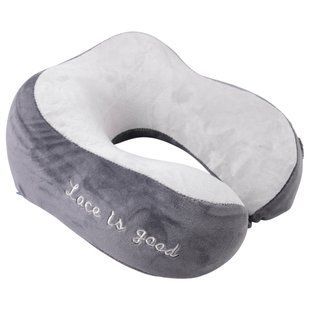 Подушка для шиї Plush cat U-подібна Сірий Yiwu HP-56-12 фото