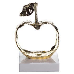 Статуетка Apple металева на мармуровій підставці Золотистий Yiwu HP-7-13 фото