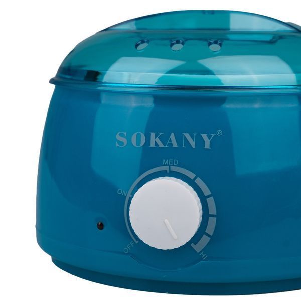 Воскоплав баночный с терморегулятором для воска Sokany SK117GR 500мл Бирюзовый фото