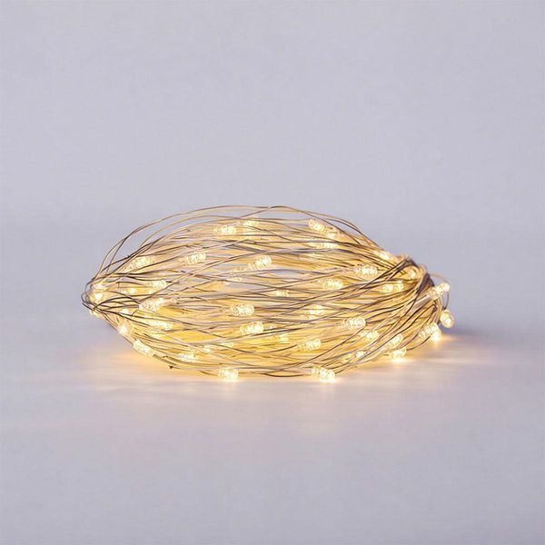Новогодняя гирлянда штора 2х2 м 80 LED белый провод Жёлтый Garlando ZWM2280LEDY фото