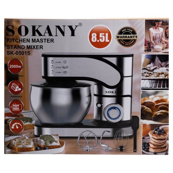 Міксер планетарний з чашею на 8.5 л 2000 Вт Sokany SK-05015 фото