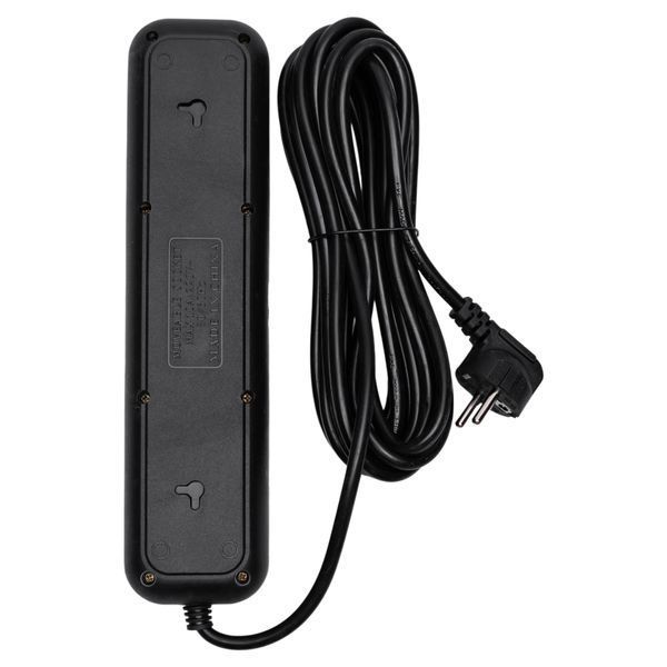 Мережевий фільтр-подовжувач 4 розетки і 3 USB A1 Type-C на 5 метрів Чорний Yiwu HP-5-40 фото