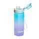 Бутылка для воды с ремешком и наклейками 650 мл Бирюзовый Yiwu HP-14-47TU фото 5