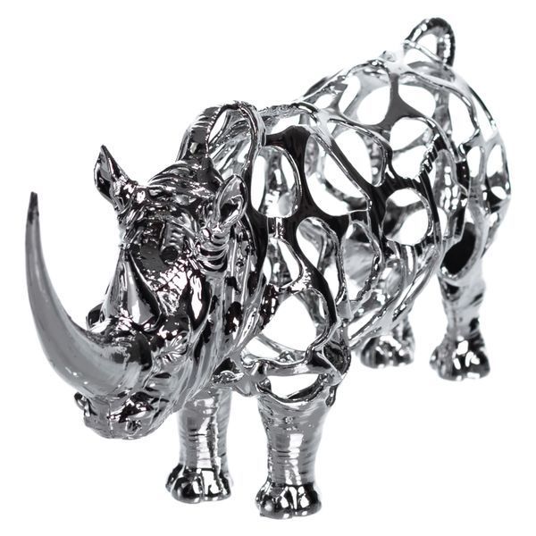 Статуетка Rhinoceros металева Сріблястий Yiwu HP-7-23 фото