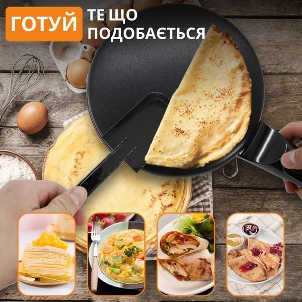 Блинница электрическая Sokany SK5208 на 20 см 650 Вт Черный фото