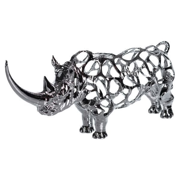 Статуетка Rhinoceros металева Сріблястий Yiwu HP-7-23 фото