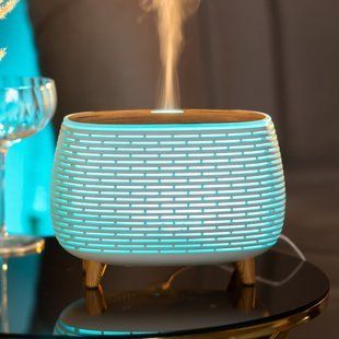 Зволожувач повітря з підсвічуванням 400мл Білий Happy Life HPKP7049W фото