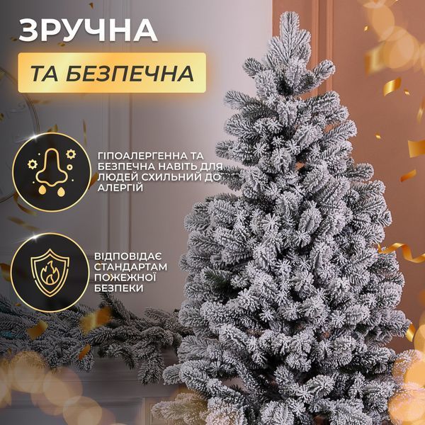 Лита штучна ялинка 1.8 м засніжена Говерла Lugi TD-GOVSN18 фото