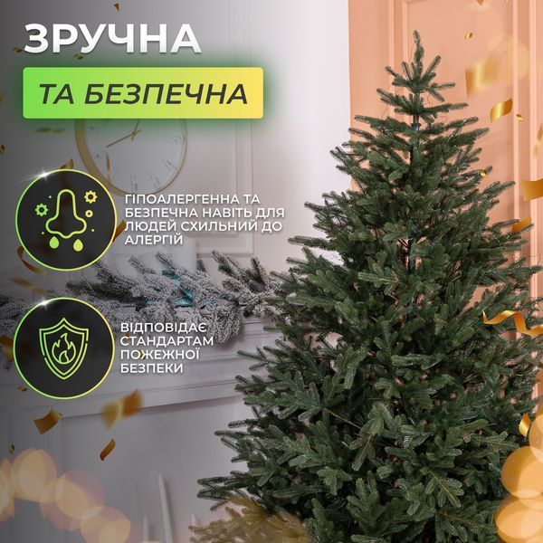 Лита штучна ялинка 2.1 м зелена Буковинська Lugi TD-BUKGR21 фото