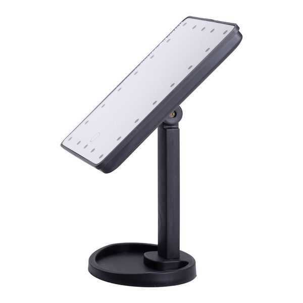 Косметическое зеркало прямоугольное с LED-подсветкой 21 на 16 см Белый Yiwu HP-10-4AB фото