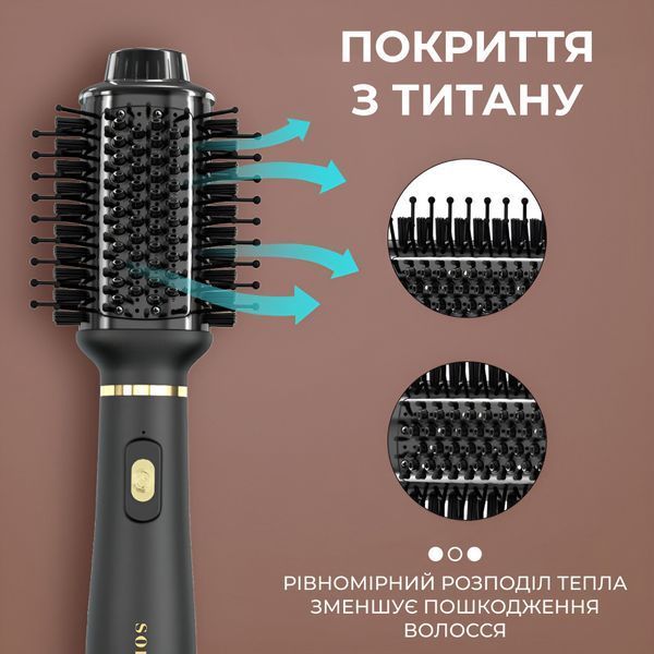 Фен-щетка с холодным обдувом Sokany SK-1922 1000Вт Черный фото