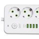 Сетевой фильтр-удлинитель 5 розеток и 4 USB A1 Type-C на 5 метров Белый Yiwu HP-5-51 фото 4