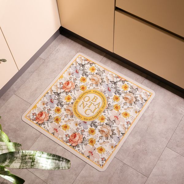 Коврик универсальный Wildflowers 58 на 58 см диатомитовый Разноцветный Yiwu HP-42-150 фото