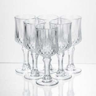 Набір чарок на ніжці Vintage Crystal для міцних напоїв 6 штук 50 мл Прозорий Yiwu HP-34-75 фото