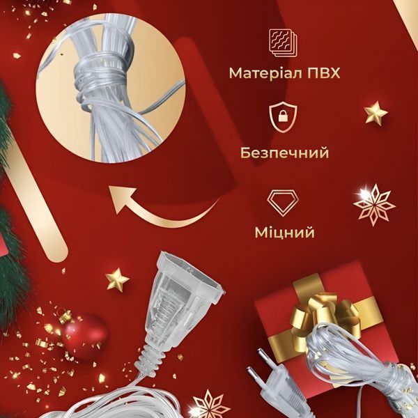 Подовжувач для гірлянди 5 м прозорий Garlando 5МTR фото