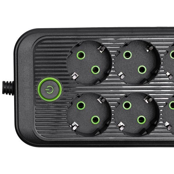 Мережевий фільтр-подовжувач 6 розеток і 4 USB A1 Type-C на 5 метрів Чорний Yiwu HP-5-54 фото
