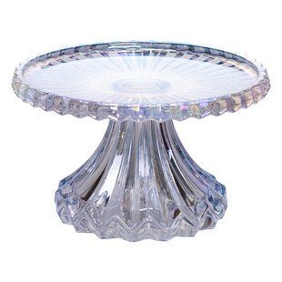 Тортовница на ножке из толстого стекла 19 см круглая Yiwu HP-19-148S фото