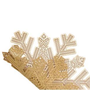 Килимок для сервірування столу Snowflake 38 см Золотистий Yiwu HP-36327-13 фото