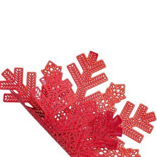 Килимок для сервірування столу Snowflake 38 см Червоний Yiwu HP-36327-14 фото