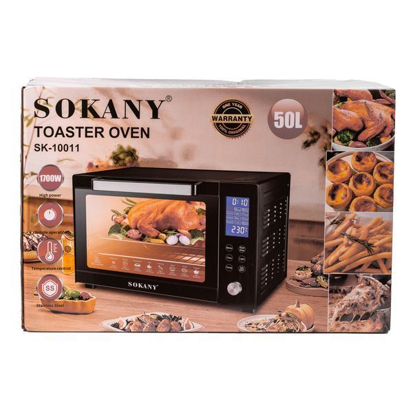 Духовка електрична Sokany SK-10011 1700 Вт Чорний фото