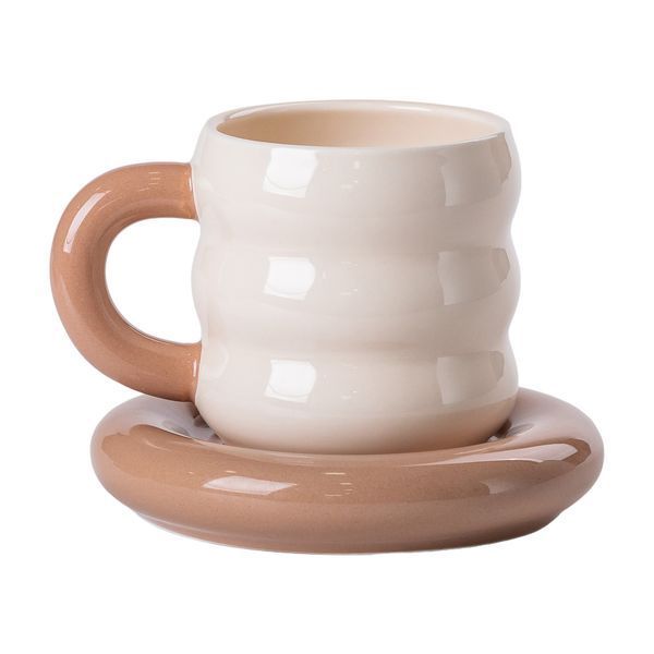 Чайный сервиз керамический на 6 персон Donut Yiwu HP-15-20 Бежевый фото