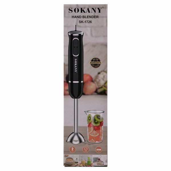 Блендер занурювальний Sokany SK-1726BL з чашею на 0.6 л 300 Вт Блакитний фото