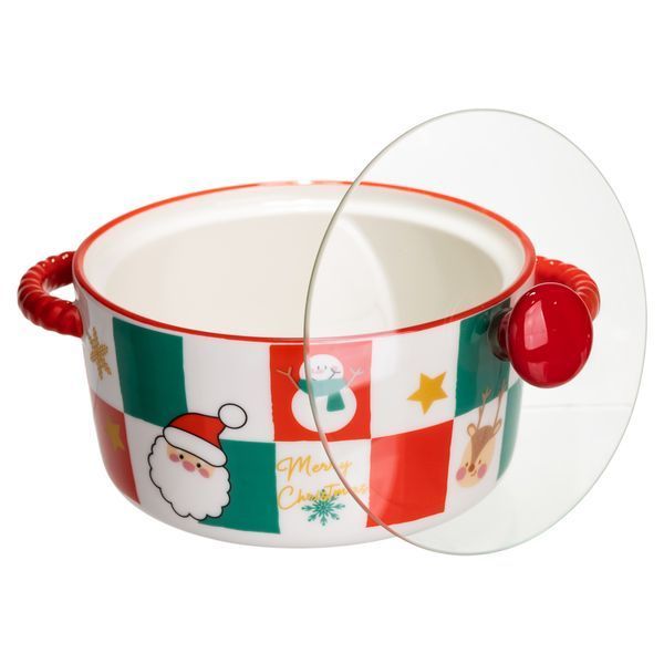 Супниця порцелянова Christmas 800 мл Червоний Yiwu FM-CS-9C фото