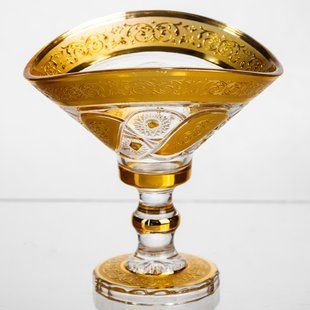 Цукерниця скляна Bogema Gold 15 см Прозорий Yiwu HP-34-134 фото