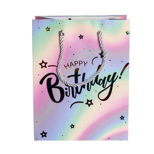 Подарунковий пакет Happy Birthday 18 на 10 на 23 см 12 штук в упаковці Yiwu HP-10359-15 фото