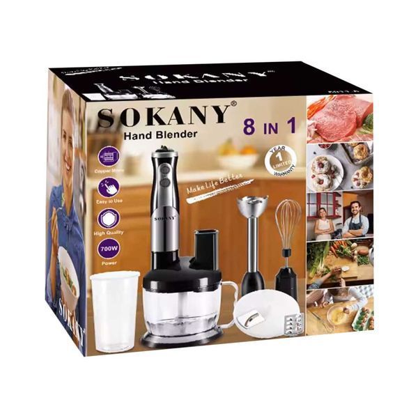 Кухонный комбайн 8 в 1 Sokany SM-50118 на 1.5 л 700 Вт Черный фото