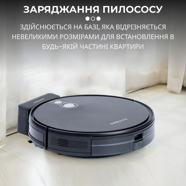 Робот-пылесос для сухой уборки Sokany SK13016B 2000Вт Черный фото