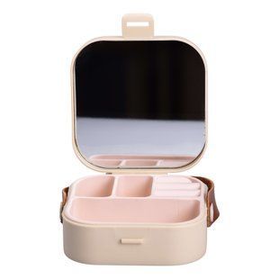 Мини-сундучок для украшений Mini Box с зеркалом Бежевый Yiwu HP-5-27BE фото