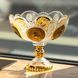 Ваза для фруктов стеклянная Gold Glass 22 см Прозрачный Yiwu HP-34-140 фото 2