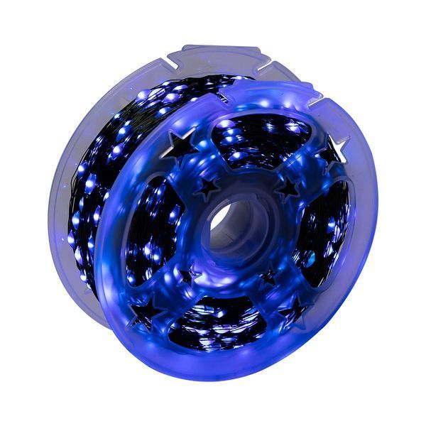 Гірлянда Роса нитка 1000 LED 100 м з пультом від мережі зелений/синій GarlandoPro 1000L100MGBL фото
