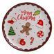 Новорічна тарілка з порцеляни Merry Christmas 21 см Yiwu CR-1-40 фото 1