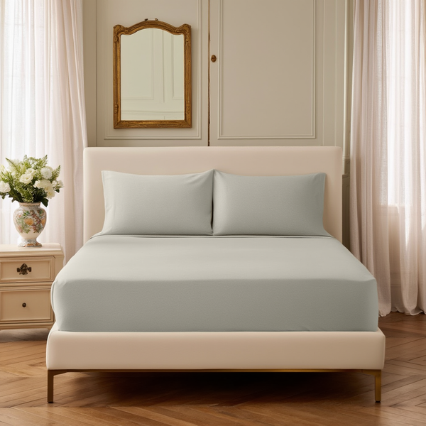 Комплект простыни на резинке с наволочками из трикотажа Оливковый ТМ COLORFUL HOME 004-123-16-30-3-3 фото