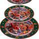 Фруктівниця новорічна порцелянова на 3 яруси Santa Зелений Yiwu HP-SDHK-9 фото 5