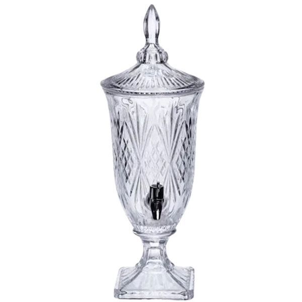 Лимонадница стеклянная на ножке с краном 2 л Yiwu HP-19-295 фото