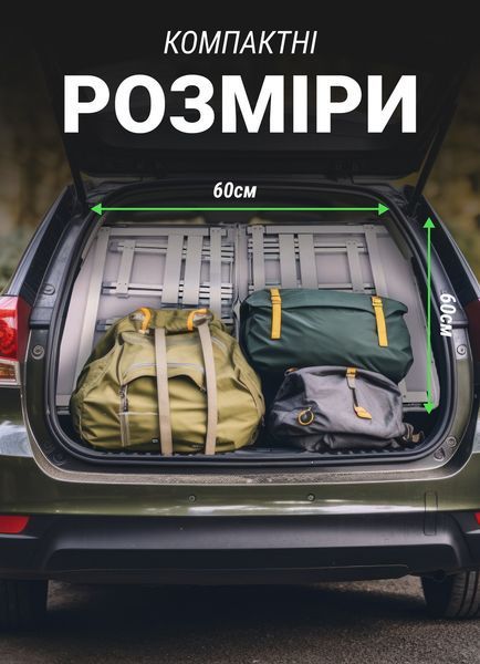 Набір меблів для пікніка посилений стіл та 4 стільці Сірий LUGI JY-12061G фото