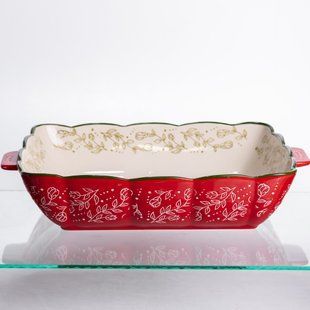 Форма для запікання Vintage 34 на 30 на 7 см квадратна з ручками Червоний Yiwu HM04-16 фото