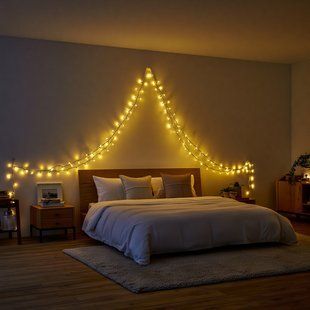 Новорічна гірлянда кімнатна нитка 14 м 160 LED чорний дріт Жовтий Garlando W160LED16MBY фото