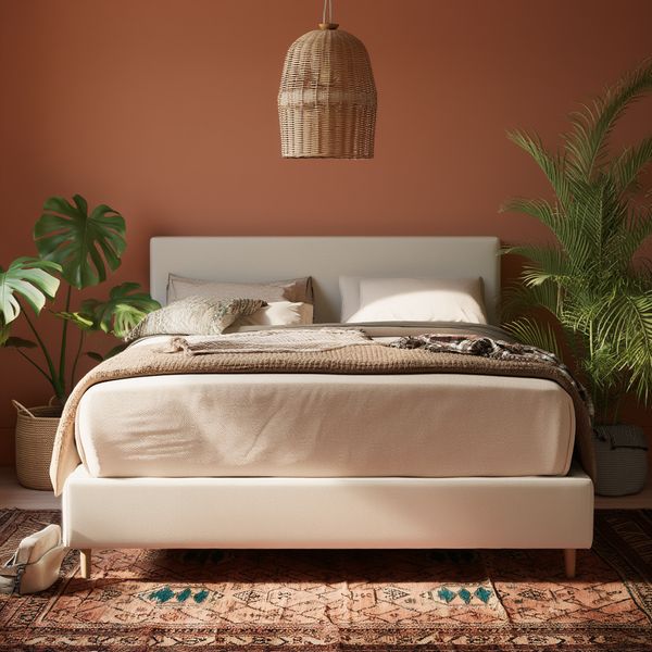 Комплект простыни на резинке с наволочками из трикотажа Бежевый ТМ COLORFUL HOME 004-125-18-30-3-4 фото