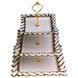 Этажерка для фруктов и десертов Tiffany фарфоровая трёхъярусная Yiwu ML2083 фото 4
