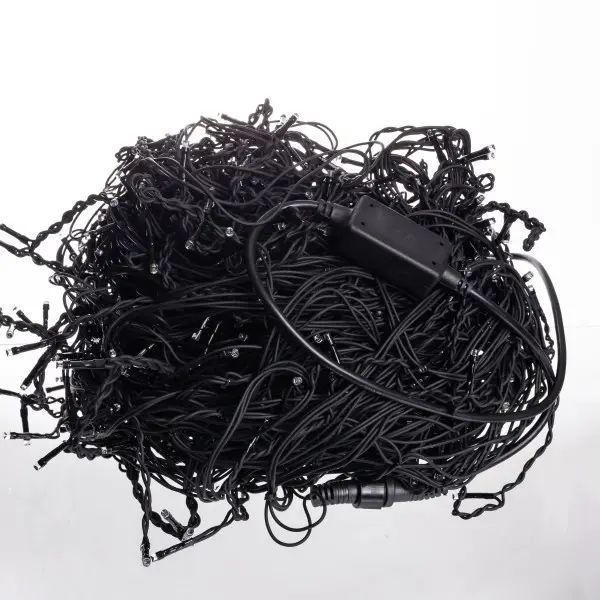Вулична гірлянда Бахрома 840 LED 50 м чорний провід Жовтий Garlando 50MBW фото