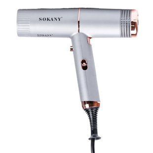 Фен для волосся з концентратором Sokany SK-2220 1600Вт Срібло фото