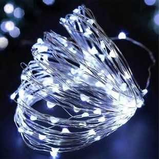 Гірлянда Роса нитка 30 LED 3 м на батарейках холодний білий GarlandoPro 30L3MWW фото