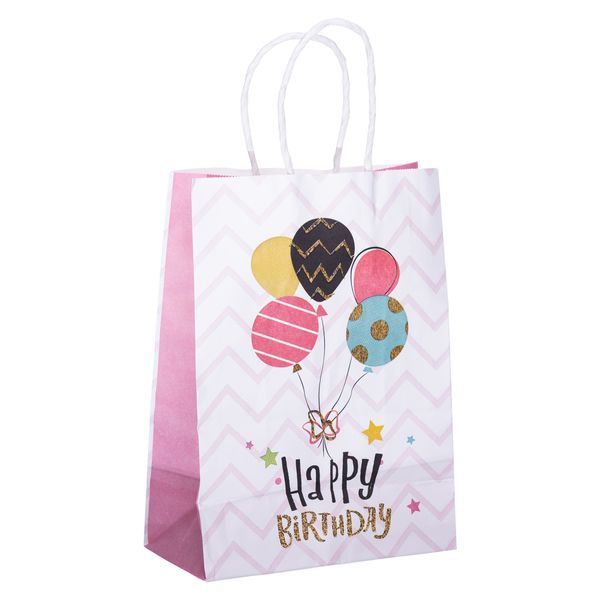 Подарунковий пакет Happy Birthday 15 на 8 на 21 см 12 штук в упаковці Yiwu HP-10359-23PLINNE фото
