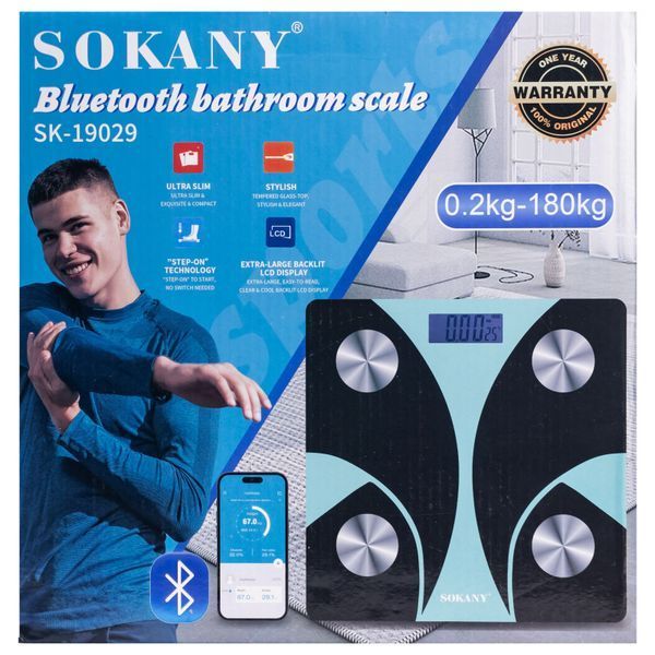 Ваги смарт підлогові електронні до 180 кг з Bluetooth Фіолетовий Sokany SK-19029V фото