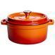 Кокотниця чавунна емальована 4,5 л Помаранчевий Yongkang HP-FLG-4 ORANGE фото 1