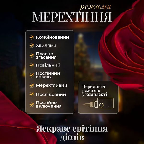 Гірлянда фігурна Зірки 12 фігур 3х0,7 м холодний білий GarlandoPro 1733055W фото